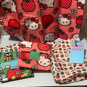 BAGGU Hello Kitty & Friends Set of 3 Standard Bags Collection in Drawstring NWT